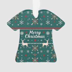 Merry Christmas nordic pattern Ornament