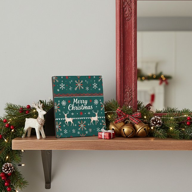 Merry Christmas nordic pattern Plaque (Creator Uploaded)