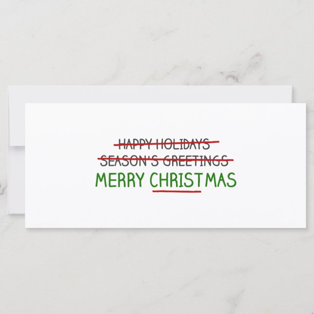 Merry Christmas, Not Season's Greetings (Front)