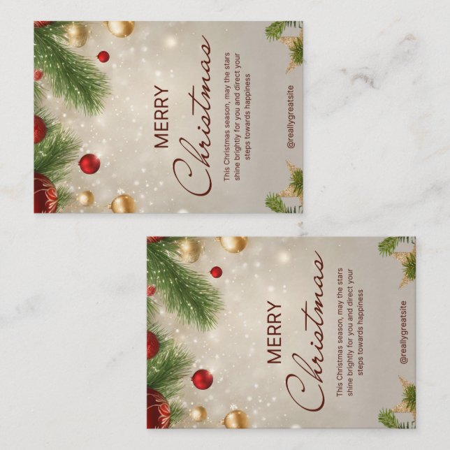 Merry Christmas Note Card (Front/Back)