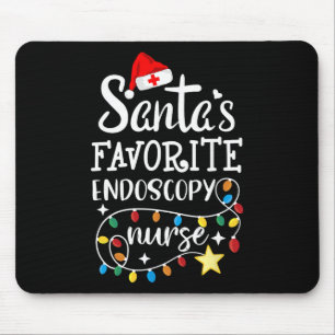 Merry Christmas Nurse Crew Santa's Favorite Endosc Mouse Pad