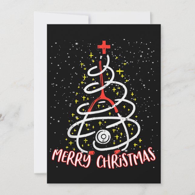 Merry Christmas Nurse Funny PICU Nurse Christmas Invitation (Front)