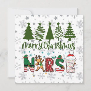 Merry Christmas Nurse  Holiday Card