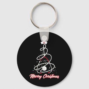 Merry Christmas Nurse Shirt Yuletide Practitioners Key Ring