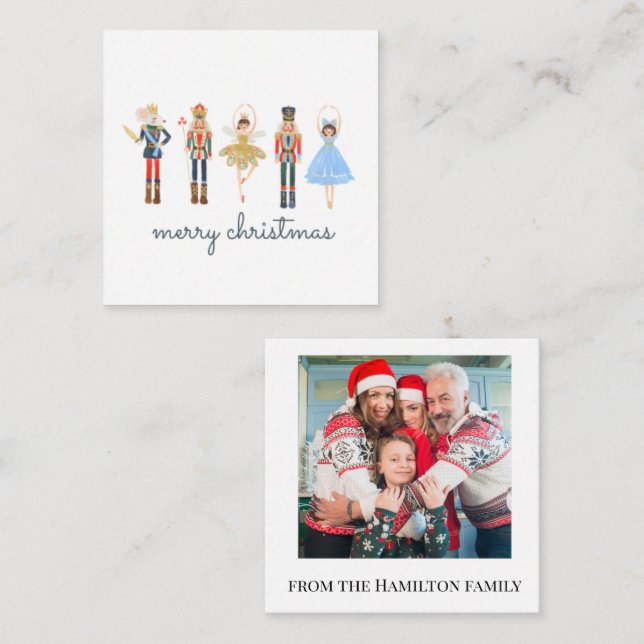 Merry Christmas Nutcacker photo Card (Front/Back)