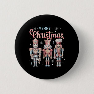 Merry Christmas Nutcracker Ballet Festive Xmas Men 6 Cm Round Badge