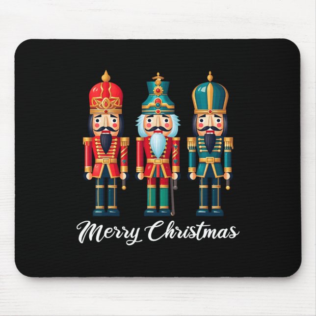Merry Christmas Nutcracker Ballet Festive Xmas Men Mouse Pad (Front)