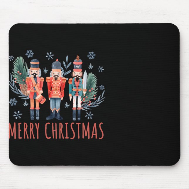 Merry Christmas Nutcracker Ballet Festive Xmas Men Mouse Pad (Front)