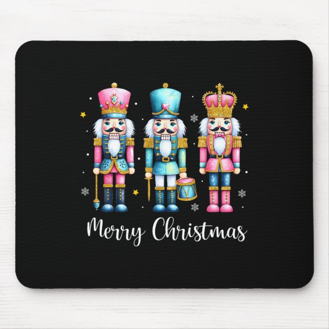Merry Christmas Nutcracker Ballet Festive Xmas Men Mouse Pad (Front)