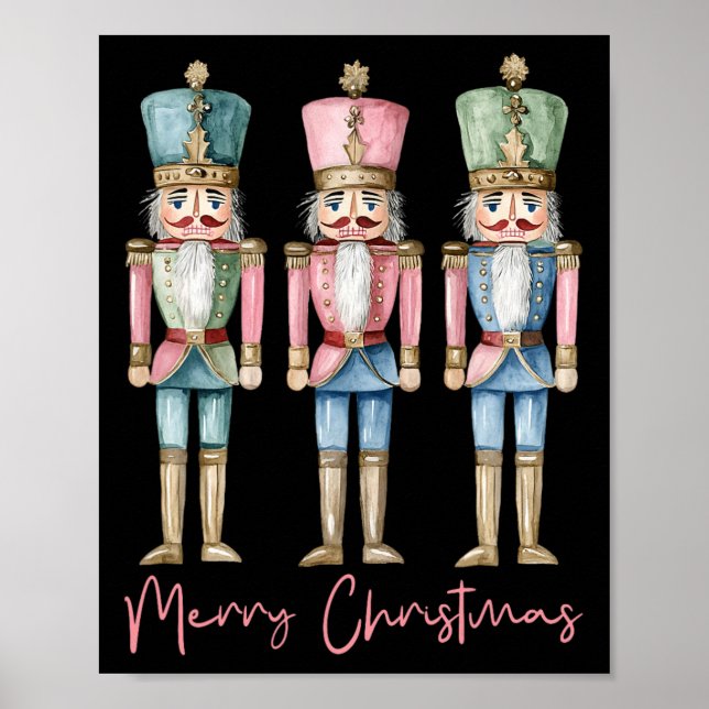 Merry Christmas Nutcracker Ballet Festive Xmas Men Poster (Front)