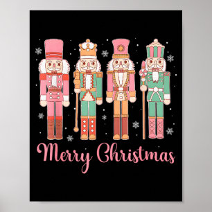 Merry Christmas Nutcracker Ballet Festive Xmas Men Poster