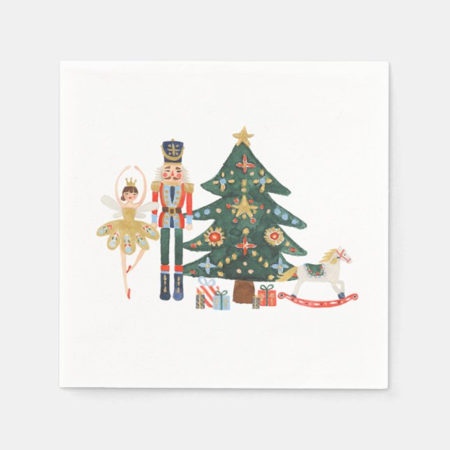 Merry Christmas Nutcracker Ballet Napkin (Front)