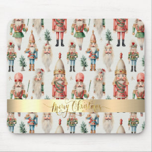 Merry Christmas Nutcracker Holiday Mouse Pad