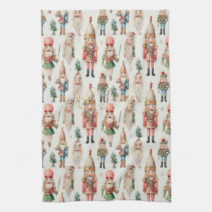 Merry Christmas Nutcracker Holiday Tea Towel