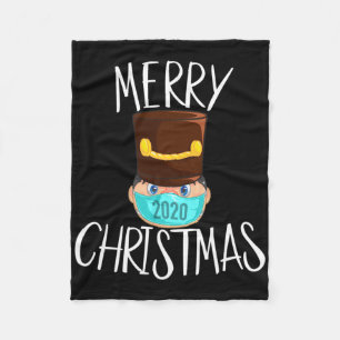 Merry Christmas Nutcracker Mask Toilet Paper Chris Fleece Blanket