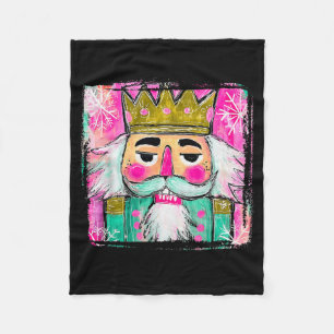 Merry Christmas Nutcracker Men Women Kids Xmas Paj Fleece Blanket