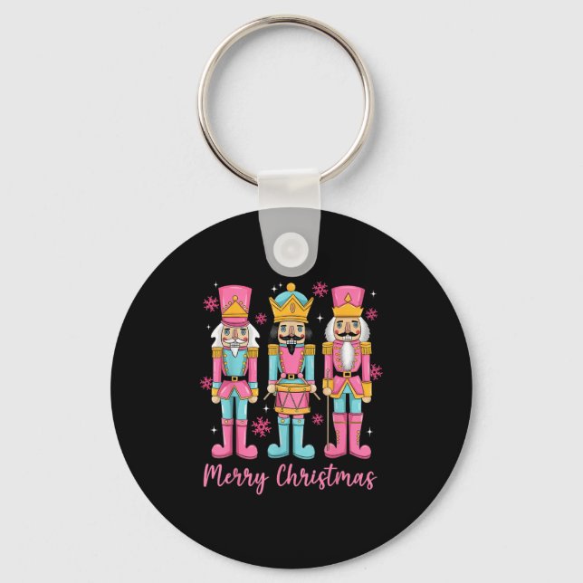 Merry Christmas Nutcracker Squad Nk Pyjamas Women  Key Ring (Front)