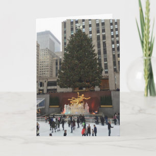 Merry Christmas, NYC Rockefeller Centre Skaters Holiday Card