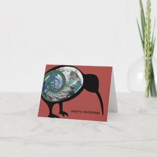 MERRY CHRISTMAS NZ XMAS AOTEAROA NEW ZEALAND KIWI HOLIDAY CARD