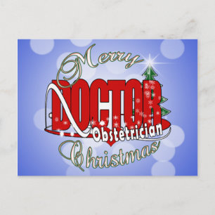 Merry CHRISTMAS Obstetrician Holiday Postcard