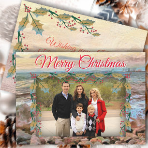 Merry Christmas Ocean Waves 0742 Holiday Card