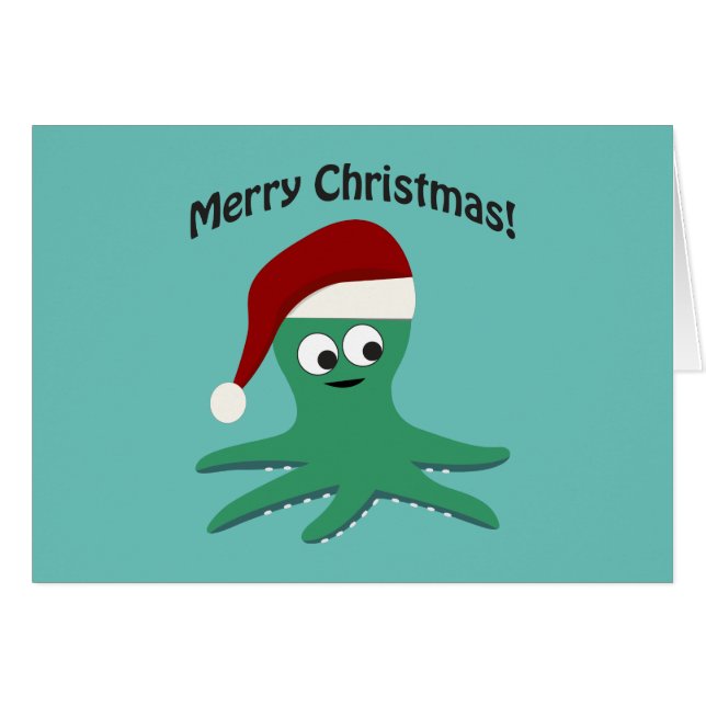 Merry Christmas Octopus (Front Horizontal)