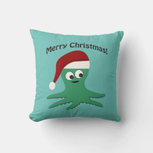 Merry Christmas Octopus Cushion