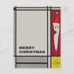 Merry Christmas of Non Objective Postcard