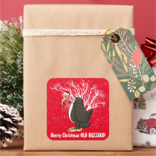 Merry Christmas old buzzard sticker