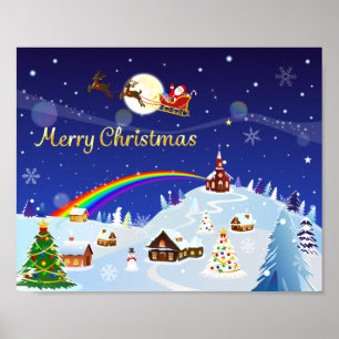 Merry Christmas on Full Moon Poster