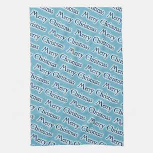 Merry Christmas On Ice Tea Towel