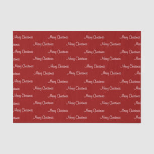 Merry Christmas on Red Tissue Paper