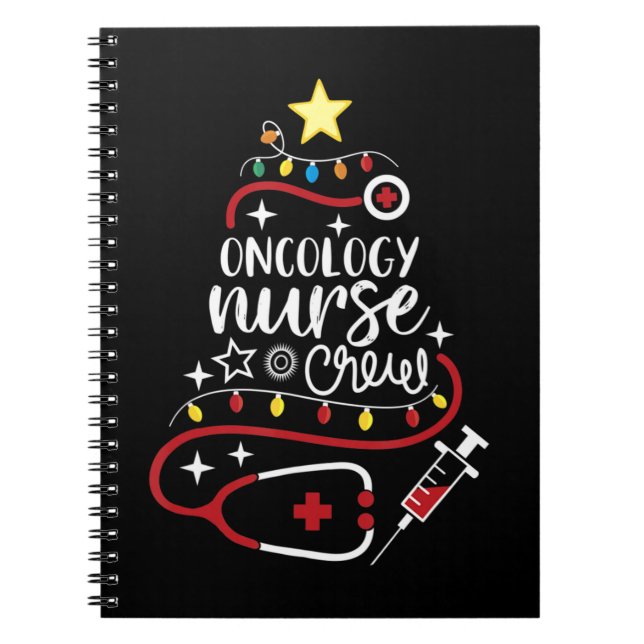 Merry Christmas Oncologist Nursing Gift Oncology N Notebook (Front)