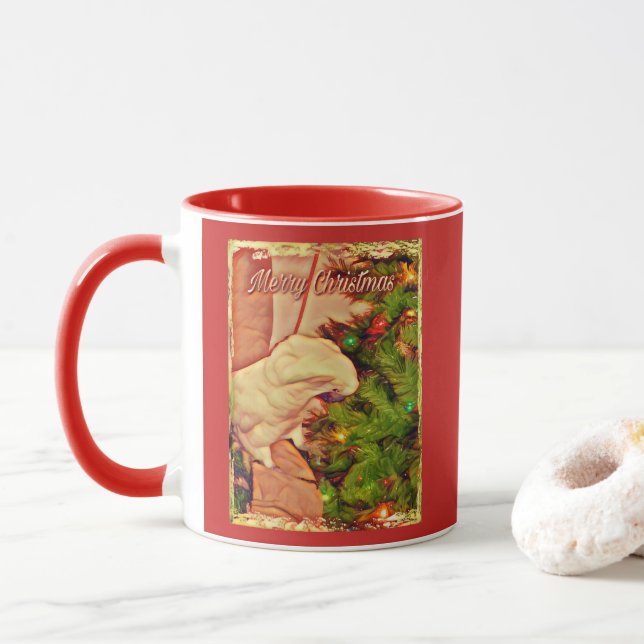 Merry Christmas Onni The Baby Cockatoo Mug (With Donut)