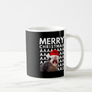Merry Christmas Opossum Screaming Fun Men Women Ki Coffee Mug