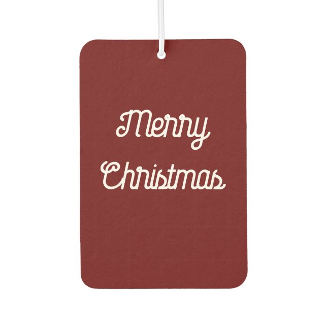 Merry Christmas or Happy Holidays Template Car Air Freshener (Front)