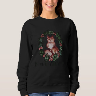 Merry Christmas Orange Cat Meowy Sweatshirt