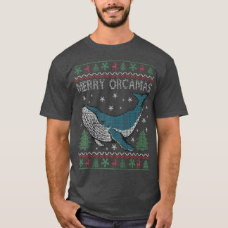 Merry Christmas Orcas Killer Whale Gift Ugly Chris T-Shirt