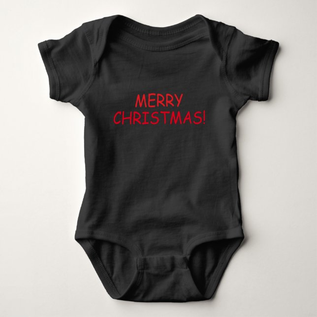 MERRY CHRISTMAS! ORGANIC BABY BODYSUIT (Front)