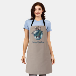 Merry Christmas Ornament Apron - Festive Holiday