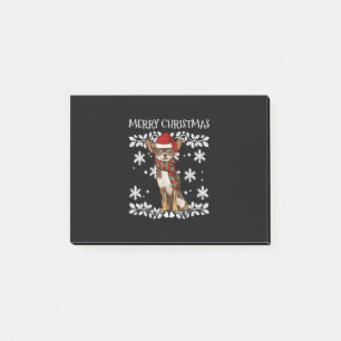 Merry Christmas Ornament Brown Chihuahua Xmas Post-it Notes