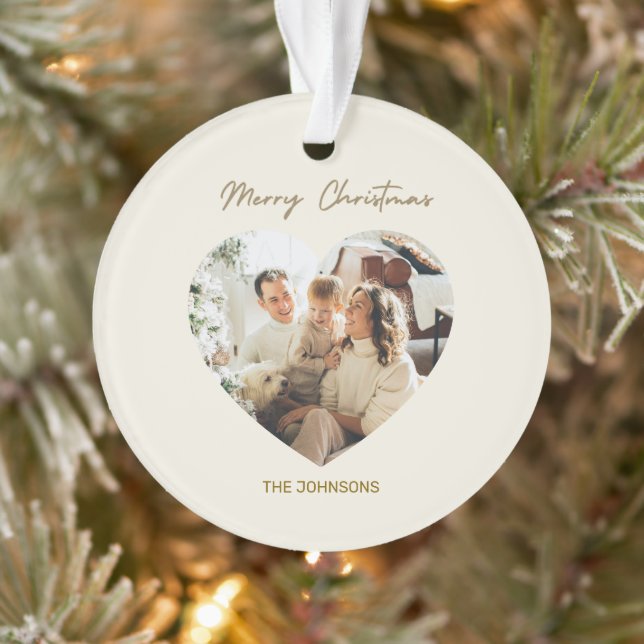 Merry Christmas Ornament | Personalised Photo (Tree)