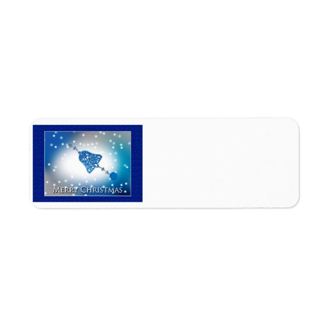 Merry Christmas Ornament Return Address Label (Front)