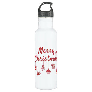 Merry Christmas Ornaments 710 Ml Water Bottle