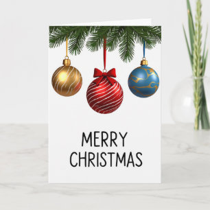 Merry Christmas Ornaments Card