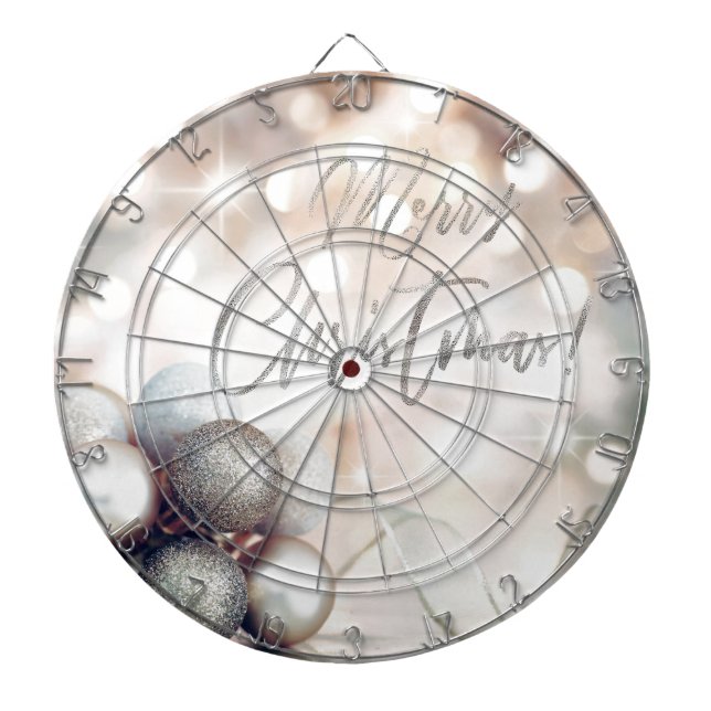 Merry Christmas Ornaments Dartboard (Front)