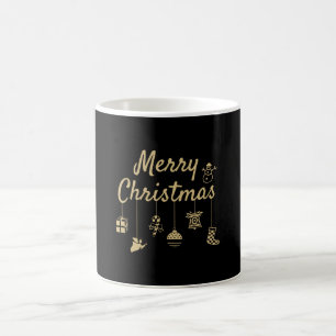Merry Christmas Ornaments gold colour golden decor Coffee Mug