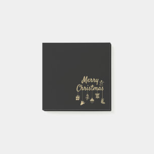 Merry Christmas Ornaments gold Post-it Notes
