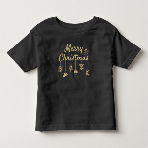 Merry Christmas Ornaments gold Toddler T-Shirt
