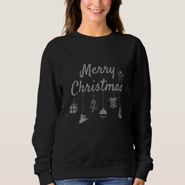 Merry Christmas Ornaments Sweatshirt (Front)